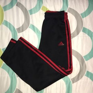 black striped adidas sweatpants